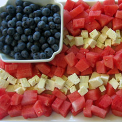 Healthy 4th of July Feta Flag